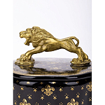 Шкатулка черного цвета с крышкой с фигуркой льва Eden Garden варинант исполнения - 2 | Loft Concept в Сочи