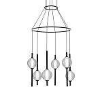 Люстра светодиодная с 6-ю сферическими стеклянными плафонами Splatter варинант исполнения - 2 | Loft Concept в Сочи