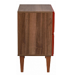 Тумба прикроватная красная из массива бука с 2-мя ящиками Wenge Light варинант исполнения - 2 | Loft Concept в Сочи
