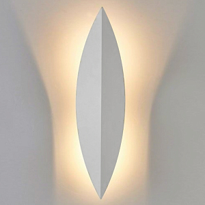 Art Deco Leaf Wall Lamp White