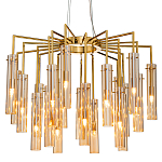 Люстра со стеклянными цилиндрическими плафонами Luminous Cylinders Amber варинант исполнения - 3 | Loft Concept в Сочи