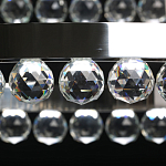 Люстра с двумя кольцами цвета хром и прозрачными хрустальными шарами по периметру Sacramento Transparent Balls Chandelier варинант исполнения - 7 | Loft Concept в Сочи