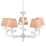 Люстра с белым каркасом и тканевыми абажурами Natural Stems варинант исполнения - 1 | Loft Concept в Сочи