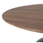 Столик журнальный с круглой деревянной столешницей на черном фактурном основании Bourgeon варинант исполнения - 1 | Loft Concept в Сочи