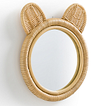 Зеркало из ротанга в форме головы медведя Wicrer Furniture варинант исполнения - 2 | Loft Concept в Сочи
