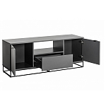ТВ-тумба цвета графит с  2-мя дверцами и ящиком Strict Lines варинант исполнения - 3 | Loft Concept в Сочи