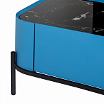 Тумба прикроватная чёрно-голубая с  ящиком Blue Cabinet варинант исполнения - 4 | Loft Concept в Сочи