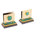 Настольный письменный набор из малахита с декором в виде лошади Leader Organizer варинант исполнения - 5 | Loft Concept в Сочи