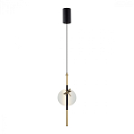 Подвесной светильник с шарообразным плафоном из алебастра и бронзовой декоративной стрекозой Alaris  варинант исполнения - 2 | Loft Concept в Сочи