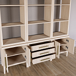 Модульный стеллаж Primo из трех составных элементов Светлый дуб варинант исполнения - 4 | Loft Concept в Сочи