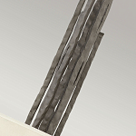 Люстра подвесная с широким белым текстильным абажуром и вертикальными декоративными элементами Hinkley варинант исполнения - 9 | Loft Concept в Сочи