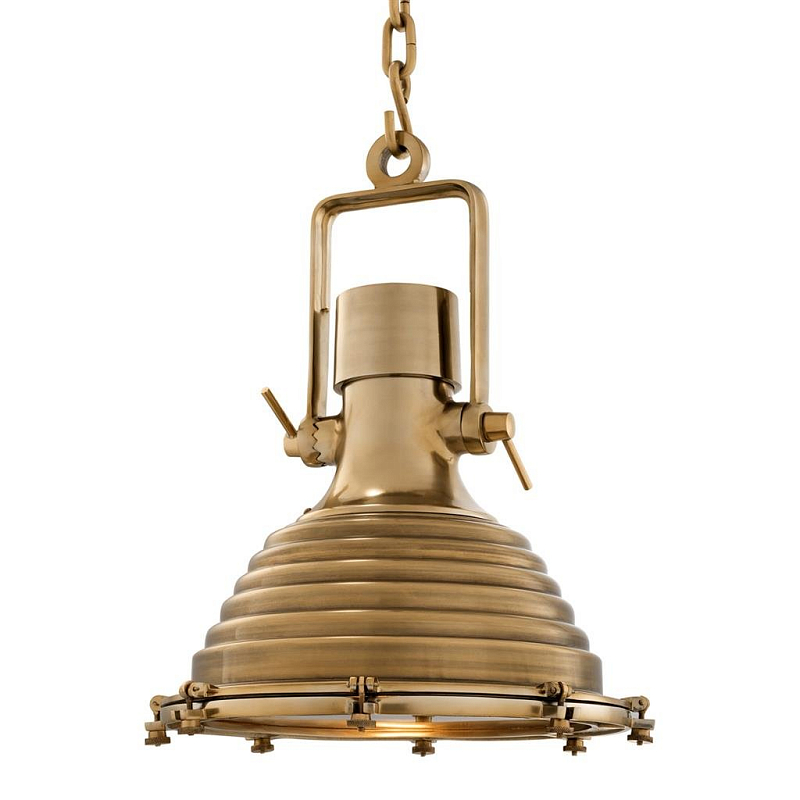 Люстра Lamp Maritime Brass Латунь Античная полированная Прозрачное Стекло в Сочи | Loft Concept 
