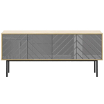 Длинная тумба с зеркальным декором Serena варинант исполнения - 6 | Loft Concept в Сочи