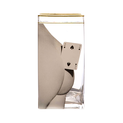 Ваза Glass vase big Two of Spades