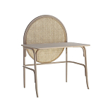 Письменный стол с круглой плетёной панелью для крепления заметок Allegory варинант исполнения - 1 | Loft Concept в Сочи