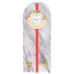 Часы погон МВД подарочные настольные из натурального камня Мрамор Military Clock варинант исполнения - 10 | Loft Concept в Сочи