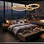 Люстра с 3-мя кольцами из натурального камня Minerals of Light варинант исполнения - 4 | Loft Concept в Сочи