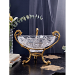 Чаша из прозрачного рельефного стекла на бронзовой подставке Eden Garden варинант исполнения - 4 | Loft Concept в Сочи