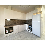 Угловой кухонный гарнитур белый и столешница под мрамор Gene Kitchen Set варинант исполнения - 5 | Loft Concept в Сочи