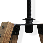 Барный стул со спинкой и металлической подставкой на 4-х деревянных ножках Зеленый Велюр Vendramin Chair варинант исполнения - 6 | Loft Concept в Сочи