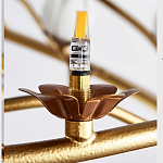 Люстра круглая с ветвистым каркасом и плафонами в виде лотосов Chandelier Lotus варинант исполнения - 2 | Loft Concept в Сочи