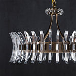 Люстра круглая с прозрачными элементами в форме полумесяца Crescent варинант исполнения - 3 | Loft Concept в Сочи