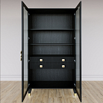 Дизайнерский шкаф витрина Elsa Dreams Black с 4-мя ящиками варинант исполнения - 5 | Loft Concept в Сочи