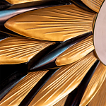 Зеркало-солнце в раме золотого и черного цвета Rays of Peace варинант исполнения - 2 | Loft Concept в Сочи