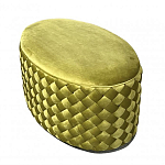 Пуф овальный плетеный оливкового цвета Pool Woven Velour варинант исполнения - 3 | Loft Concept в Сочи