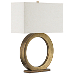 Настольная лампа с корпусом в форме кольца и прямоугольным абажуром French Ring варинант исполнения - 6 | Loft Concept в Сочи