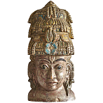 Арт-объект на стену Маска из массива акации Acacia Mask варинант исполнения - 7 | Loft Concept в Сочи