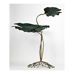 Столик приставной с тремя столешницами Тропические листья Tropical Forest gold варинант исполнения - 4 | Loft Concept в Сочи