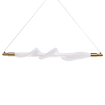 Люстра горизонтальная с волнистым белым плафоном Golden Swirl варинант исполнения - 1 | Loft Concept в Сочи