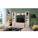 Шкаф-витрина с полками и стеклянной дверкой Satin Furniture варинант исполнения - 3 | Loft Concept в Сочи