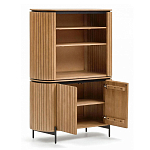 Буфет высокий из дерева манго и металла с открытыми полками и 2-мя дверцами Toinette варинант исполнения - 2 | Loft Concept в Сочи