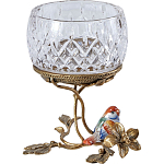 Чаша на ножке из стекла с бронзовыми элементами Bronze Branch варинант исполнения - 1 | Loft Concept в Сочи