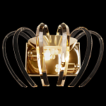Бра золотого цвета с изогнутыми хрустальными элементами Radiant Ribbons варинант исполнения - 1 | Loft Concept в Сочи