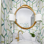 Зеркало в ассиметричной золотой раме Mirror of Aragorn варинант исполнения - 3 | Loft Concept в Сочи