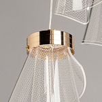 Люстра каскадная с 10-ю прозрачными плафонами Wave Line варинант исполнения - 10 | Loft Concept в Сочи