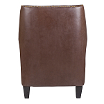 Кресло из натуральной кожи c мягкими подлокотниками на 4-х деревянных ножках из массива бука Joseph Armchair brown варинант исполнения - 3 | Loft Concept в Сочи