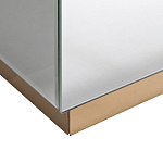 Столик журнальный зеркальный с золотым декором Gold Painted Mirror Table варинант исполнения - 2 | Loft Concept в Сочи