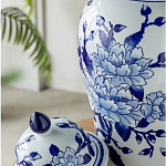 Ваза с крышкой и синим цветочным узором Blue & White Ornament  варинант исполнения - 6 | Loft Concept в Сочи