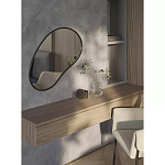 Зеркало асимметричной формы Oval Light Reflection варинант исполнения - 3 | Loft Concept в Сочи