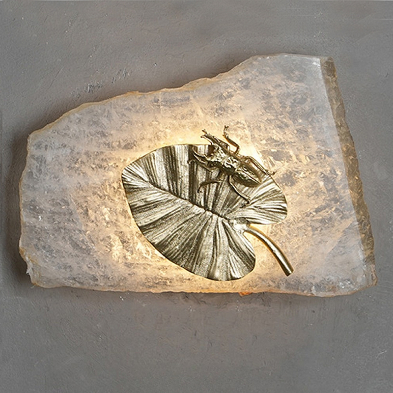 Бра Декоративный лист Glacial Fragment Медь Прозрачный Бра Декоративный лист Glacial Fragment Медь Прозрачный в Сочи | Loft Concept