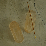 Подставка под благовония из эпоксидной смолы шампань Epoxy Resin Flowers Incense Oval Stand Champagne варинант исполнения - 2 | Loft Concept в Сочи