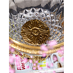 Чаша из прозрачного стекла с ручками и ободком из бронзы Eden Garden варинант исполнения - 4 | Loft Concept в Сочи