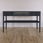 Дизайнерская Консоль с полкой и ящиком Primo Черный дуб варинант исполнения - 1 | Loft Concept в Сочи