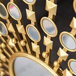 Зеркало-солнце в раме из металла с золотыми с лучами Rays of Peace варинант исполнения - 2 | Loft Concept в Сочи