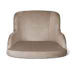 Барный стул со спинкой и подлокотниками на 4-х коричневых ножках Бежевый Велюр Ava Charm варинант исполнения - 2 | Loft Concept в Сочи