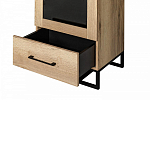 Шкаф-витрина в стиле лофт с чёрной стеклянной дверью Urban Style Space варинант исполнения - 4 | Loft Concept в Сочи